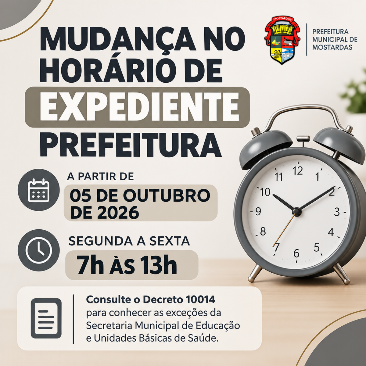 Horário de Expediente