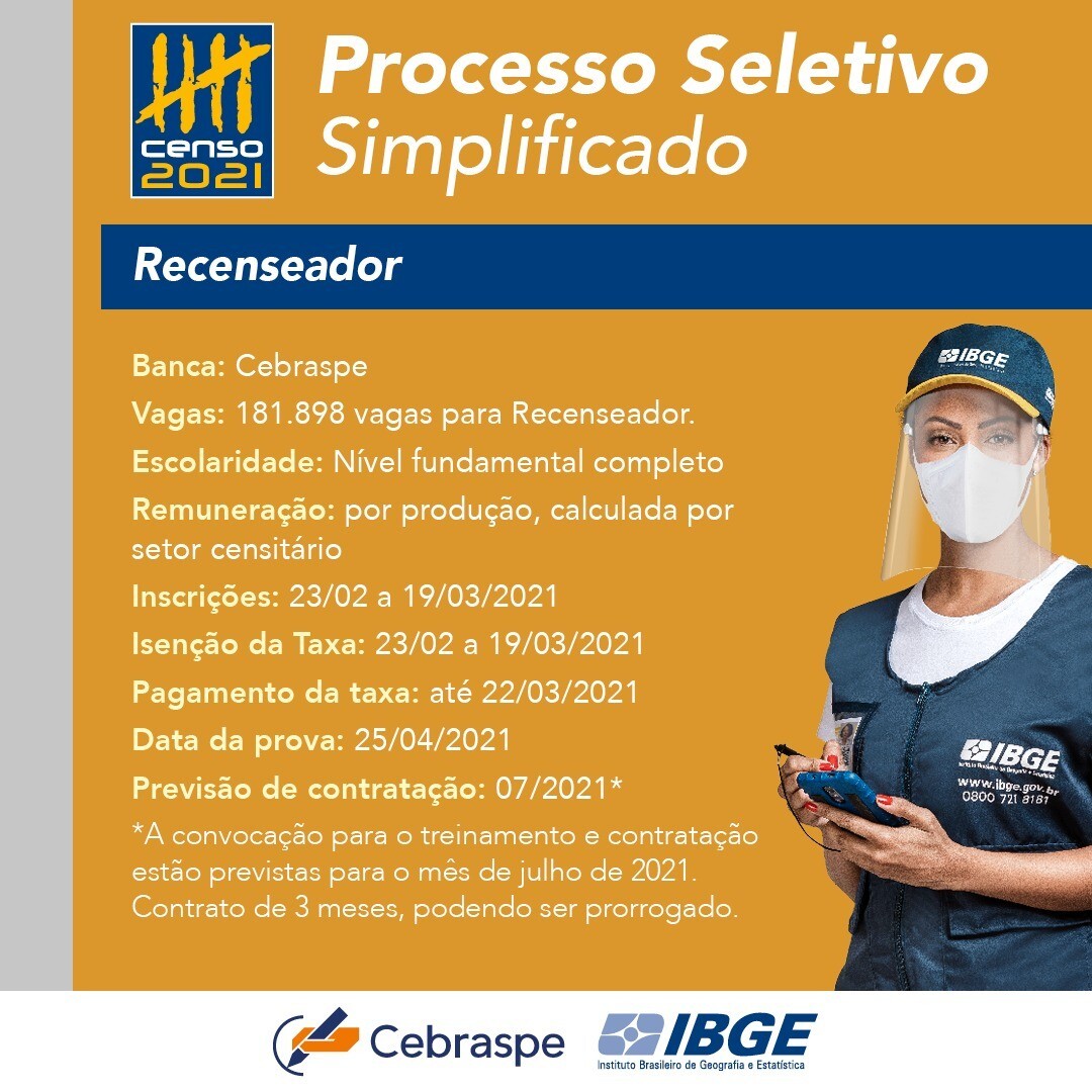 oportunidade-abertas-as-inscricoes-para-recenseador-e-agente-para-o-censo-2021